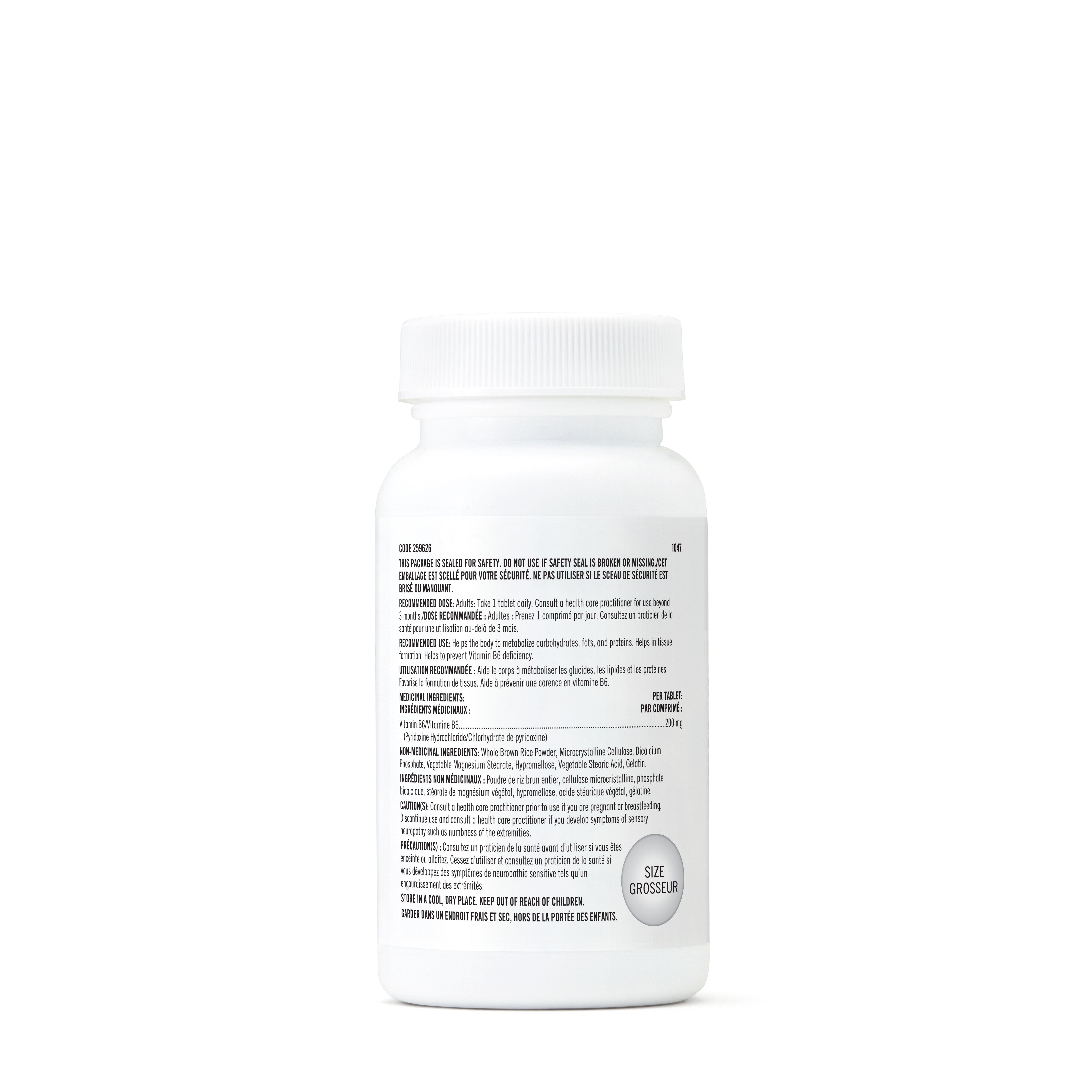 Vitamine&nbsp;B6 &agrave; d&eacute;gagement graduel 200&nbsp;mg  | GNC